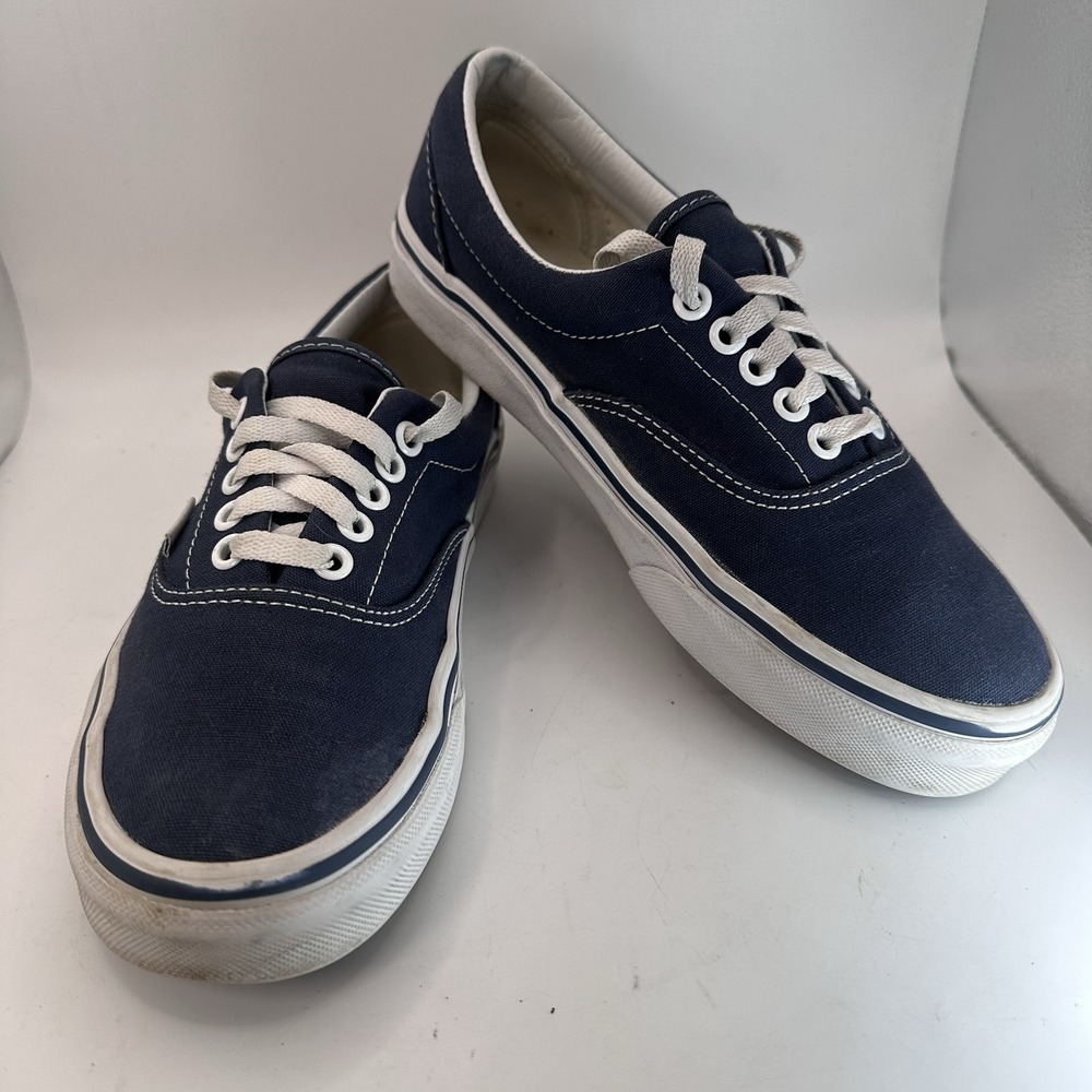 VANS Era Navy Blue Unisex Skate Shoes Canvas Sneakers VN-000EWZNVY M 6.5‎ W 8